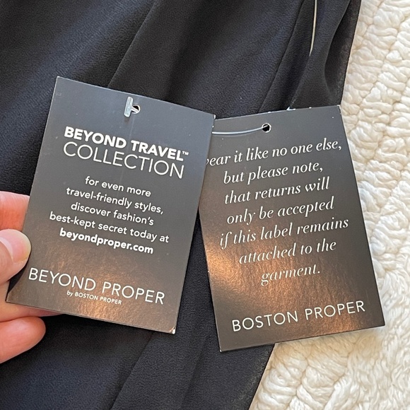 Boston Proper Dress Women's Size S Black Sleeveless Flow Chiffon Overlay - Picture 7 of 13